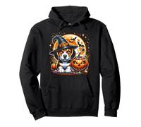 Halloween cachorro perro bruja calabaza Jack o Lantern Cute Girls Sudadera con Capucha