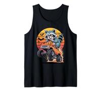 Halloween Camión Monstruo Mapache Mapaches Camiseta sin Mangas