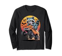 Halloween Camión Monstruo Mapache Mapaches Manga Larga