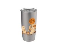 Halloween Camping Ghost Camper Vintage Style Vaso térmico de acero inoxidable de doble pared