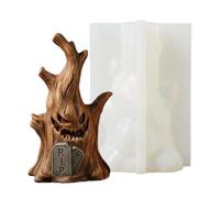 Halloween Candle Mold - 2.95x2.76x3.82in Silicone Ghost Tree Stump Mold