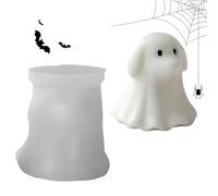 Halloween Candle Molds, Silicone Casting Forms, Cute Epoxy Moulds, Craft Supplies for Making Chocolate Cake Decor Soap Gypsum Holiday Party Artistic Baking Creative Use, White