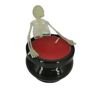 Halloween Candles, Skeleton Decor Lights, 3,74 x 3,74 x 4,72 pulgadas Spooky Aesthetic Glow, Larga duración parafina realista, diseño de escarcha para Fireplace Mantle, Farmhouse Outdoor and