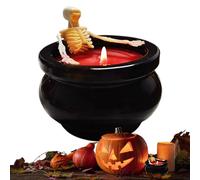 Halloween Candles, Skeleton Decor Lights, 3.74x3.74x4.72 Inches Spooky Aesthetic Glow, Long-Lasting Paraffin Wax, Realistic Scary Design for Fireplace Mantle, Farmhouse Outdoor and Tabletop Decoration