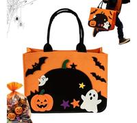 Halloween Candy Bags - Holiday Decor Tote | Snack Tote Bag with Handle | Festive Candy Tote for Kids Boys Girls Parties School Events Classroom Gatherings Haunted House Home