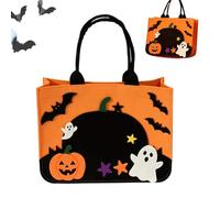 Halloween Candy Bags - Snack Tote With Handle | Holiday Decor Carry Bag