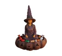 Halloween Candy Bowl - Pumpkin Witch Table Decoration 14cm Decor