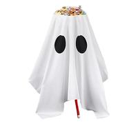Halloween Candy Bowl Stand, Ghost Treat Holder, LED Light Up Display, Spooky Decoration Prop, 39.37 Inches Large Trick or Treat Basket, Ideal for Porch, Lawn, Garden, and Party