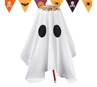 Halloween Candy Bowl Stand, Ghost Trick or Treat Holder, 39.37 Inch, Light-Up Display Prop, Sturdy LED Light Decor, Spooky Party Accent for Porch Yard Lawn Garden Patio