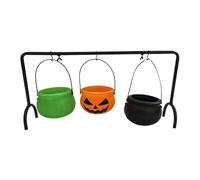 Halloween Candy Bowl - Tazones de Servicio de caldero | Contenedores de estéticos con Rack, Brujas Caufrrons procesa el Soporte | 3 Piezas Contenedor de Dulces con Rack para Fiesta de