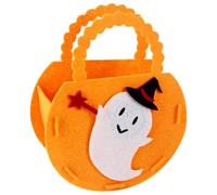 Halloween Candy Bucket - para golosinas no tejida, cesta de calabaza ligera, soporte de regalo reutilizable Totent | infantil preferida contenedor para bombones aperitivos juguetes