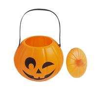 Halloween Candy Bucket - PP linda canasta de calabaza, recipiente durrible, guardián fácil de transportar | Halloween Candy Holder for Kids, Treat Bucket, configuración de fiesta, noche de vacaciones,