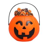 Halloween Candy Bucket, Pumpkin Bucket, Portable Pumpkin Trick Or Treat Bag, Halloween Pumpkin Bucket,Pumpkin Buckets For Trick Or Treating with Handle, Halloween Buckets For Kids