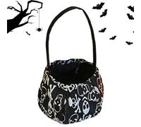 Halloween Candy Bucket, Trick or Treat Bag for Kids, 6.3x5.12x1.18 Inches Festival Decoration Candy Holder to Night Events, Outdoor Adventures, Cosplay Parties, Family Holiday Photo Props and Goodies