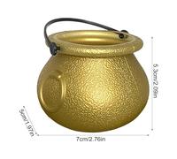 Halloween Candy Bucket, Trick or Treat Pot, Reusable Holiday Container, Decorative Prop for Festive Events, Kids, Adults, Girls, Boys, Toddler Use, Indoor, Outdoor Party Accessory
