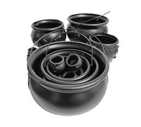 Halloween Candy Cauldron, Witch Kettle Pot, 33x33x18.3cm/12.99x12.99x7.2 inches Decorative Treats Holder, Classic Black Design, Lightweight Build for Trick or Treat, Party, Desktop Decor