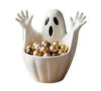 Halloween Candy Container, Ghost Snack Dish for Home and Party Decor
