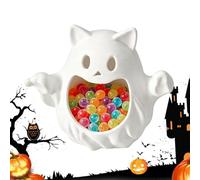 Halloween Candy Dish - Ghost Cat Snack Holder Bowl for Table Mantel Entry