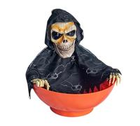 Halloween Candy Holder - Screaming Animated Skeleton Holiday Decorations
