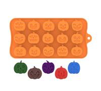 Halloween Candy Molds - Halloween Chocolate Candy Gummy Mold,15-Cavity Microwave Oven Safe Holiday Homemade Molds para Mini Soap Pastry Cake Decoration, Wax Melt Mini Candle Jelly Treat And Fondants