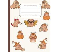 Halloween Capybara Composition Notebook: Cute Capybara Halloween Notepad| US Wide Ruled | 100 Sheets | 7.5” x 9.25” | Ideal for School, Writing, Drawing, and Journaling