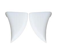 Halloween Car Decor, 3D Vampire Fangs, White Devil Horns with Waterproof Build, Bumper Accessory with Secure Grip, 2.95x2.56x0.59 inches Novelty Fixture, Vehicle Ornament for Driving Festive Style