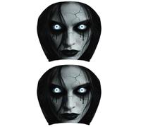 Halloween Car Headrest Cover,Funny Spooky Ghost Decor,SUV Sedan Truck RV