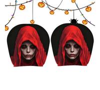 Halloween Car Headrest Covers 2 Pcs - Scary Reusable Protector