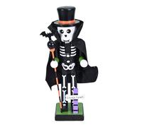 Halloween Cascanueces, figuras de cascanueces de madera, 9,84 pulgadas decoración de vacaciones, figuras y goody bolsa de cargas para exposición en casa, chimenea, estante, , chimenea o