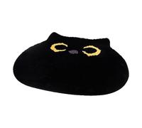 Halloween Cat Bath Mat - Black Kitten Rug, 19.69x21.65in Anti-Slip Soft Carpet Doormat | Cat-Shaped Rug for Bathroom, Kitchen, Bedroom & Shower | Funny Black Cats Home Decor Gift, Non-Slip Floor Mat