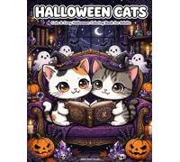 Halloween Cats Coloring Book: Cute and Cozy Spooky Cats in Gothic Castles, Witchy Potions, Pumpkins and Creepy Cute Kawaii Scenes to Color for Adults, ... | 40+ Goth Illustrations by M&G Dark Studio