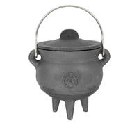 Halloween Cauldron - Cast Iron Cauldron with Lid and Handle | Black Çauldron Kettle Halloween Candy Bowl Witch Ćauldron Pot Bucket For Witch Čauldron Decoration Prop