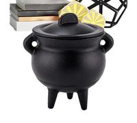 Halloween Cauldron, Mini Witches Pot, Vintage Incense Burner, Black Decor