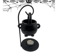 Halloween Cera Melter Caldero, Halloween Ornamento Cera Burner - Manchas, Incienso Quema, Propósitos Rituales, Decoraciones, Quemador de cera de caldera Brujas Quemador de aceite de Halloween