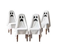 Halloween Chair Covers - Set 4 Pieces Decorative Ghost Pumpkin Seat Wrap