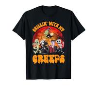 Halloween Chillin con Mis Creeps Monstruos Zombie Vampiro Camiseta