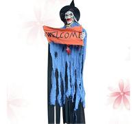 Halloween Classroom Decorations Haunted House Ghost Skull Prop Blue Halloween Decor 45 x 45 x 120 cm Glowing 1Pcs