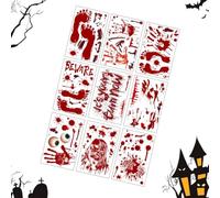 Halloween Clings Scary Bloodstain Static Mirror Clings Decoration