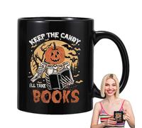 Halloween Coffee Cup, 400ml Ghost Decor Mug, Ceramic Spooky Design for Milk, Hot Drinks, Tea, and Coffee, Moderate Capacity, Perfect for Festive Enjoyment, 3.74x3.15 Inches,