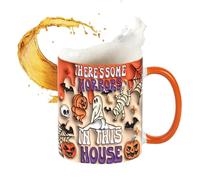 Halloween Coffee Cup, Whimsical Mug, Ceramic Travel Cups, 350ml Drinkware for Men, Women, Lovers, Birthday, Autumn, Thanksgiving, Fall Party, Coworkers, Home, 3.74x3.74x3.15 inches