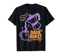 Halloween Coffee Dark Roast Society Moka Pot Humor Camiseta