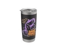 Halloween Coffee Dark Roast Society Moka Pot Humor Vaso térmico de acero inoxidable de doble pared