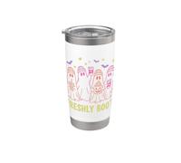 Halloween Coffee Ghost Humor Freshly Boo'd Vaso térmico de acero inoxidable de doble pared