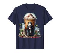 Halloween Coffee Graphic For Women and Men Spooky Vampire Camiseta