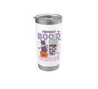 Halloween Coffee Humor Freshly Boo'd Coffee Vaso térmico de acero inoxidable de doble pared