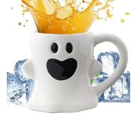 Halloween Coffee Mug, Gothic Spooky Cup, Cute Ghost Design, Heat Resistant Ceramic, Dishwasher Safe, Great for Halloween-Themed Cafes and Cozy Autumn Gatherings, 400ml