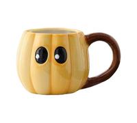 Halloween Coffee Mugs, Fall-Themed Cute Mug, Heat-Resistant Water Cup, Big Eyes Cartoon Design, Lightweight Material, Perfect for Kitchen Outdoor Party Camping Picnic Road-Trip, 500ml Ceramic