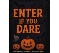 Halloween College Ruled Notebook - Scary & Cute Composition Book with Lined Pages: 8.5x11, 120 Pages, Perfect for School, Journaling, or Halloween Gift for Kids & Students