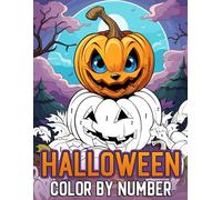Halloween Color By Number: Scary Fun Coloring Pages featuring Spooky Designs for Kids Preschool and Kindergarten Fun and Enjoyment