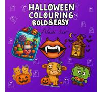 Halloween Coloring Book: 33 Bold and Easy, Simple and Big Designs for Kids , Adult Stress Relief (Bold & Easy Coloring)